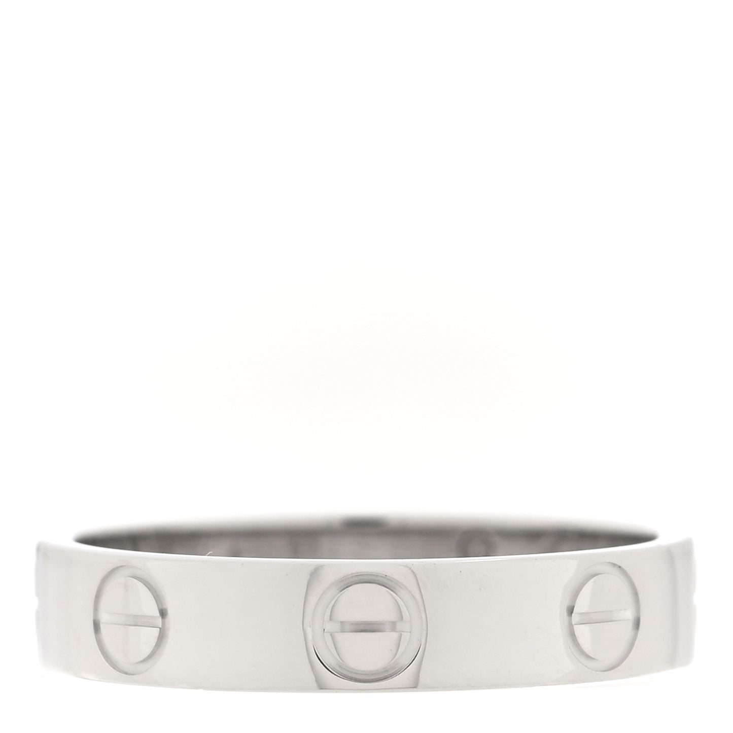 18K White Gold 3.5mm LOVE Wedding Band Ring 49 5