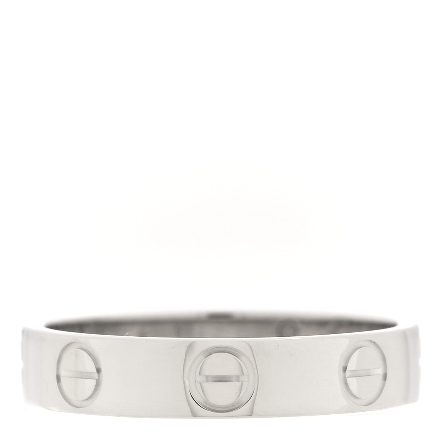 Cartier 18K White Gold 3.5mm LOVE Wedding Band Ring 49 5 1 of 4