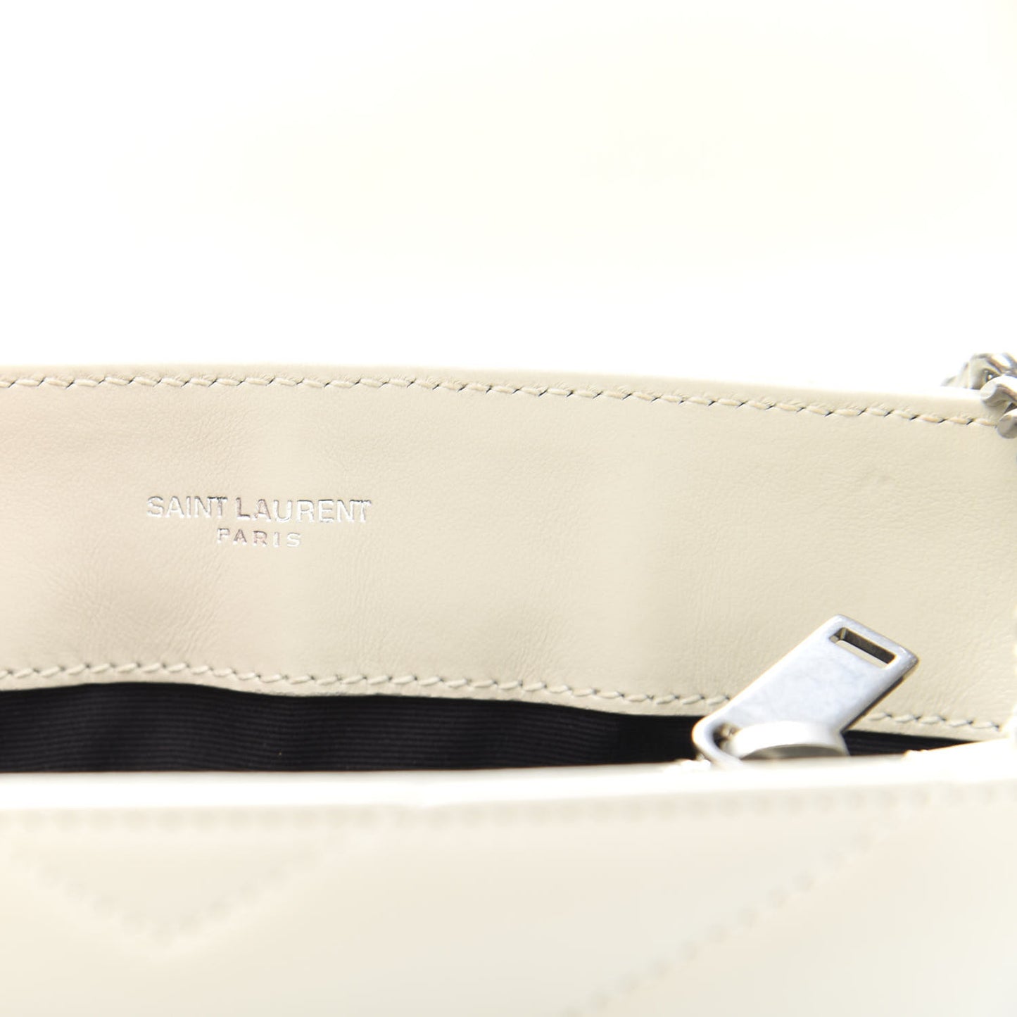 Calfskin Y Quilted Monogram Small Loulou Chain Satchel Ivory