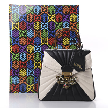 Gucci Calfskin Bamboo Trapuntata Queen Margaret Backpack Mystic White Black 10 of 10