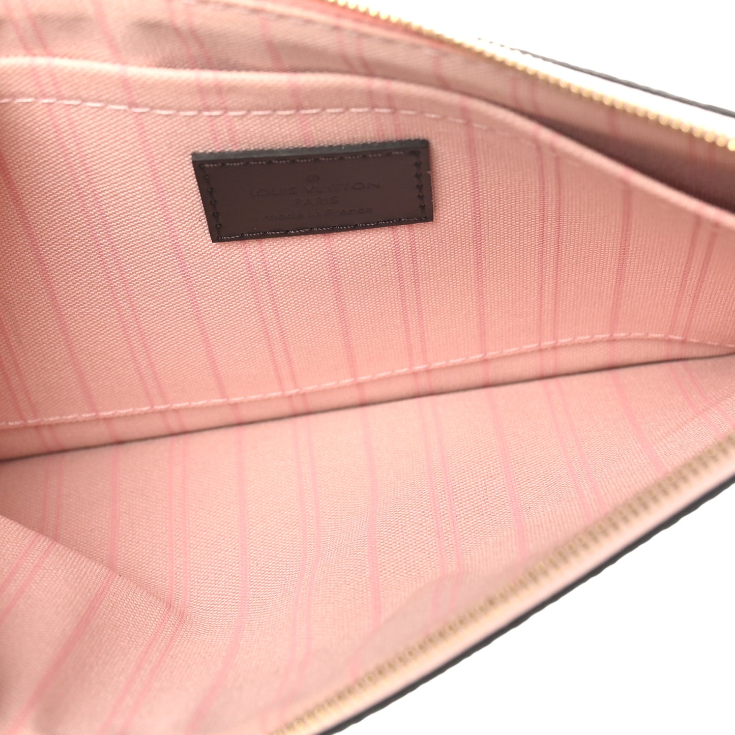 Damier Ebene Neverfull MM GM Pochette Rose Ballerine