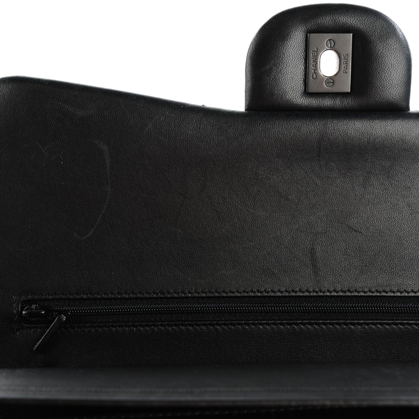 Lambskin Quilted Jumbo Double Flap So Black