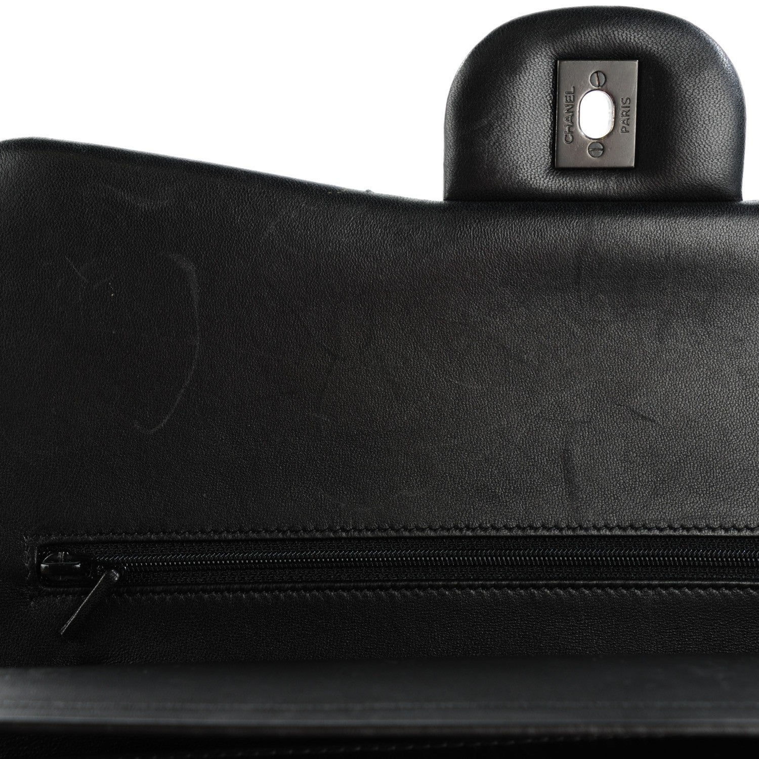 Chanel Lambskin Quilted Jumbo Double Flap So Black 4 of 12