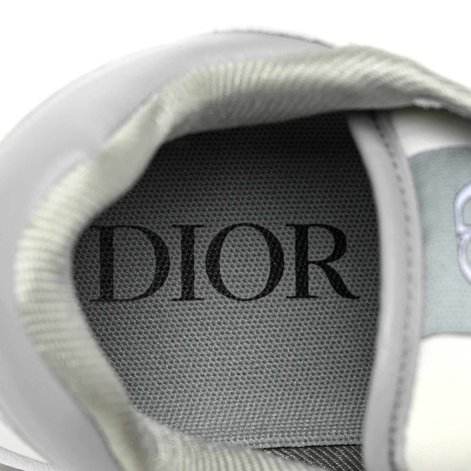 Christian Dior Smooth Calfskin Oblique Galaxy Perforated Mens B27 Low Top Sneakers 39 White Grey 8 of 13