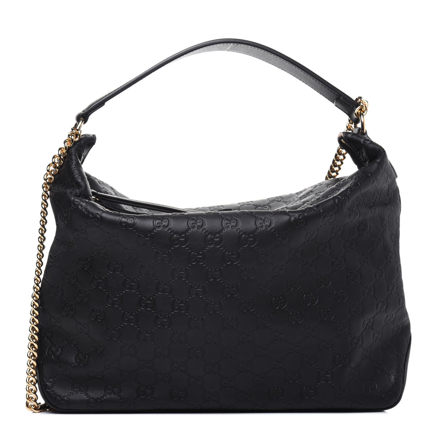 Gucci Guccissima Signature Large Linea A Hobo Black 1 of 15