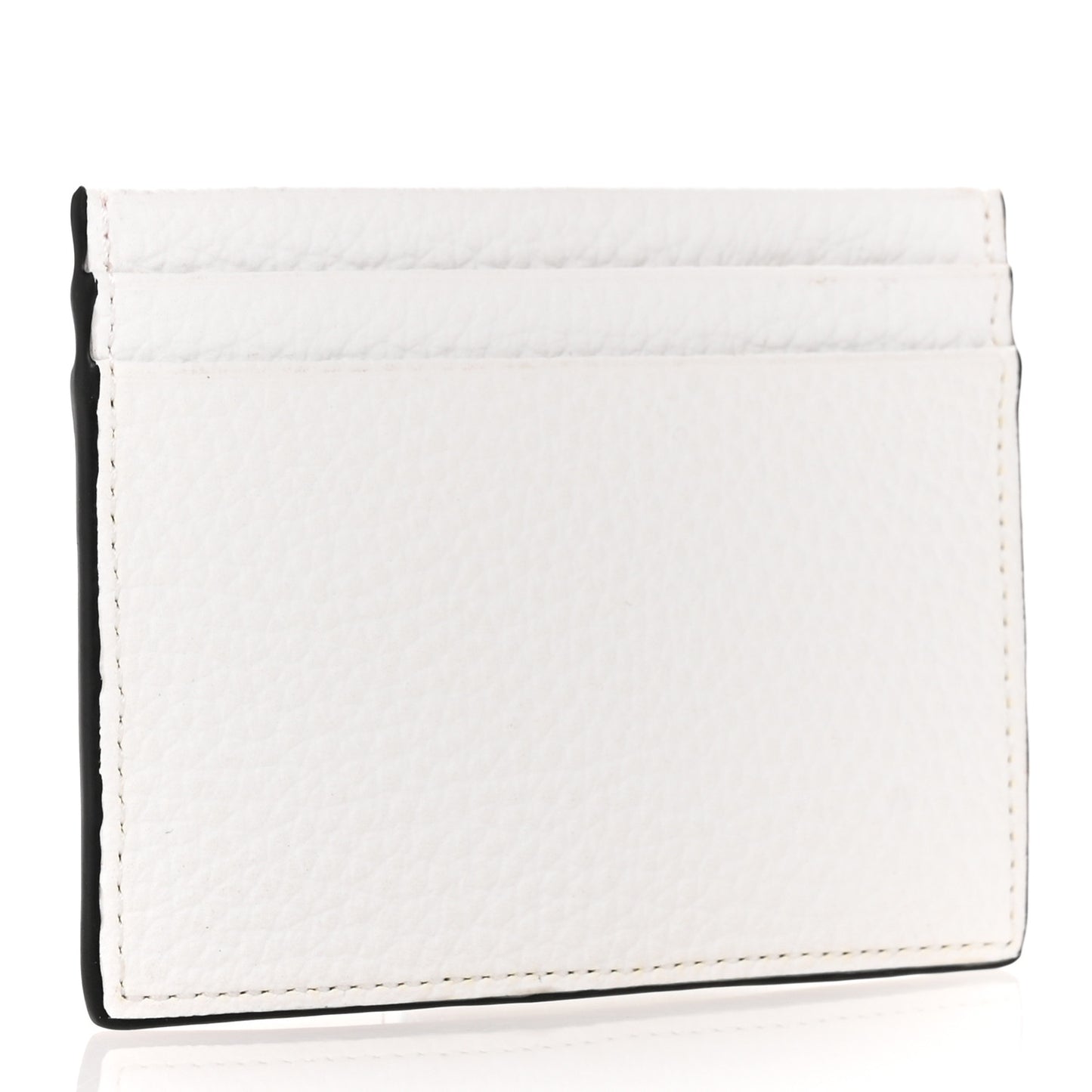 Calfskin Card Holder White Fluo Orange