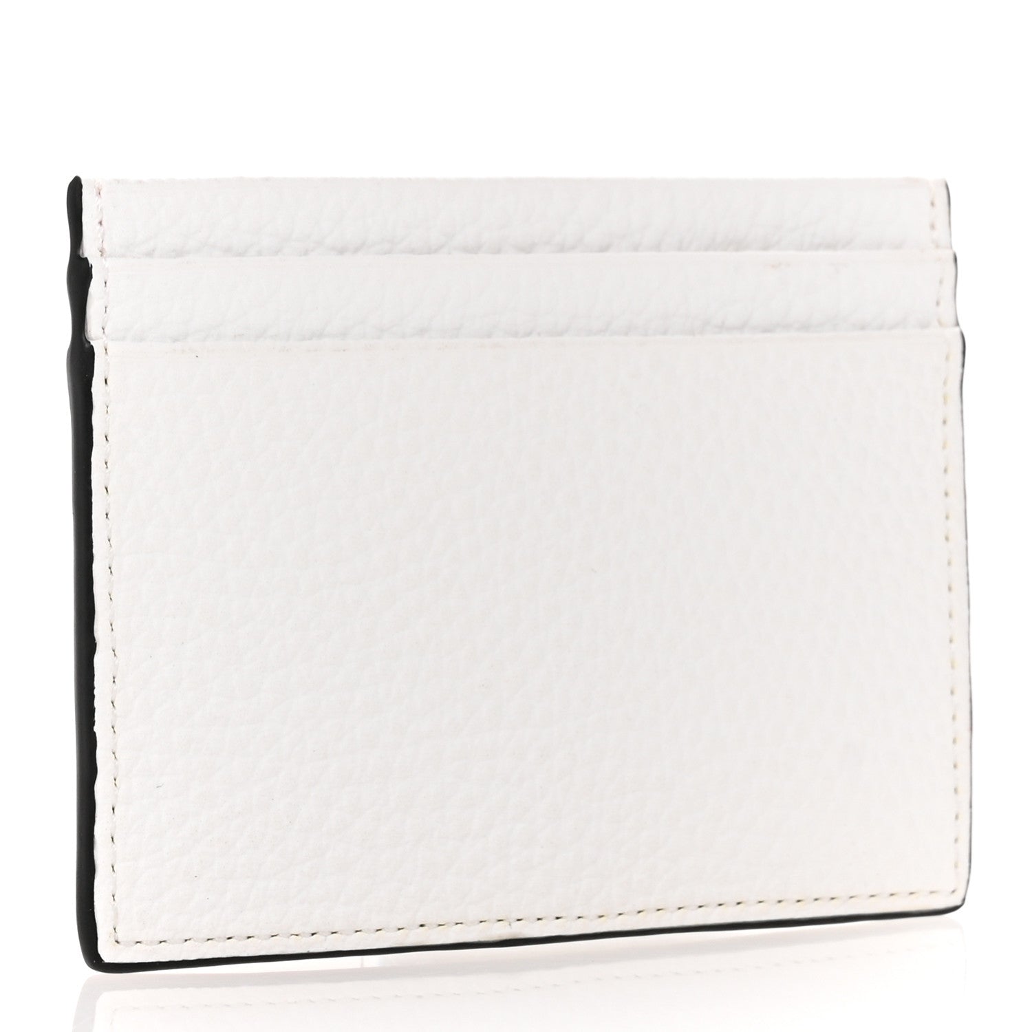 Christian Louboutin Calfskin Card Holder White Fluo Orange 3 of 8