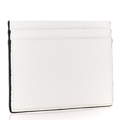 Christian Louboutin Calfskin Card Holder White Fluo Orange 3 of 8
