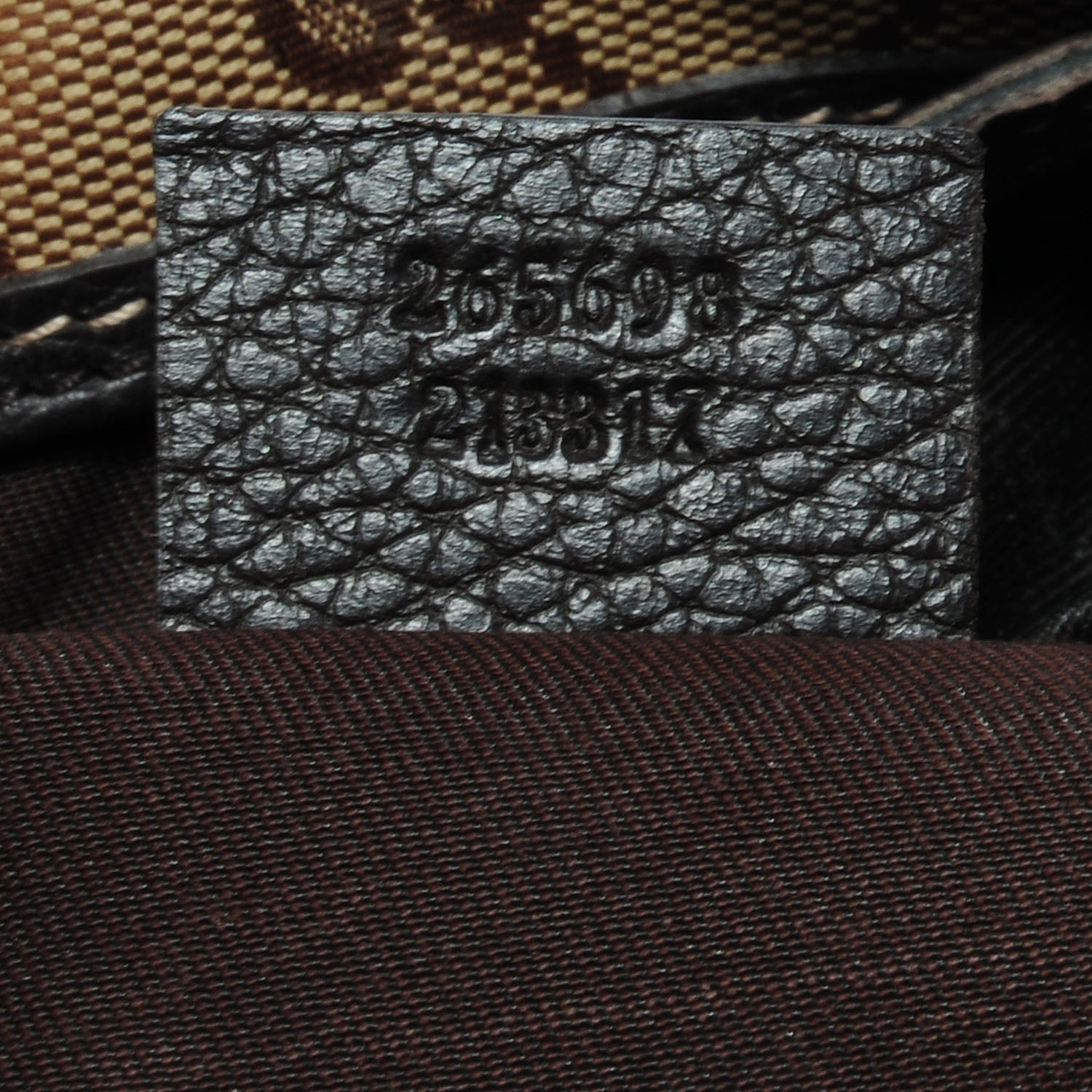 Gucci Crystal Monogram Dollar Calfskin Medium Joy Shoulder Bag Beige Ebony Testa Di Moro 7 of 8