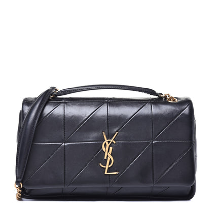 Saint Laurent Lambskin Patchwork Monogram Medium Jamie Black 1 of 8