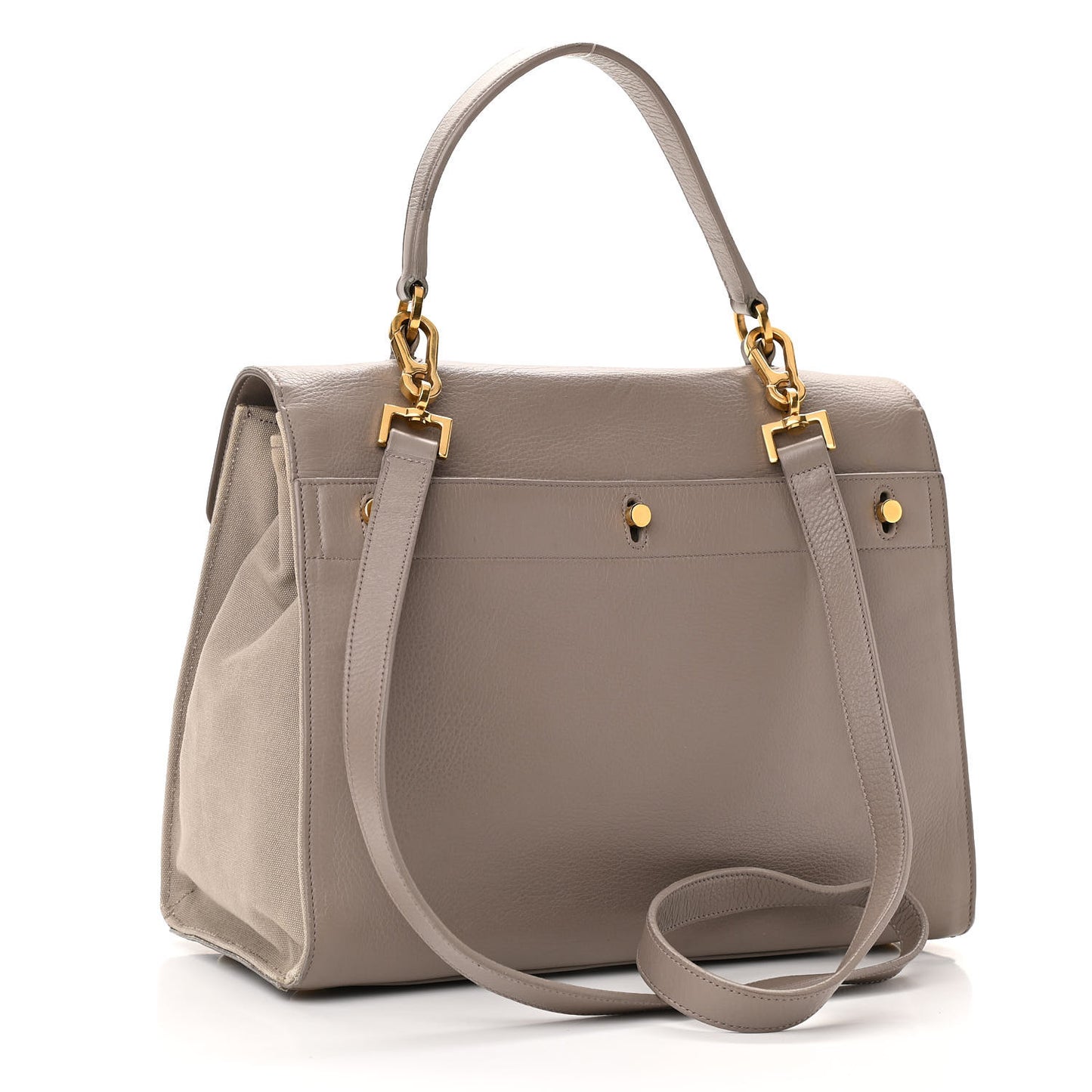 Calfskin Canvas Medium Muse Two Grey