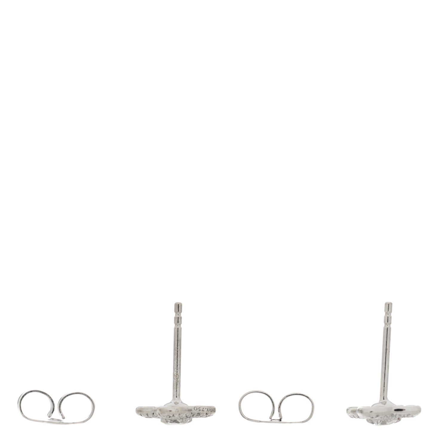 David Yurman 18K White Gold Diamond 9mm Venetian Quatrefoil Stud Earrings 4 of 5