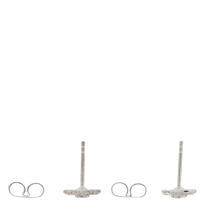 David Yurman 18K White Gold Diamond 9mm Venetian Quatrefoil Stud Earrings 4 of 5