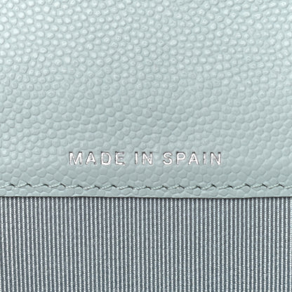 Chanel Caviar Quilted Flap Card Holder Wallet Light Blue 7 of 8