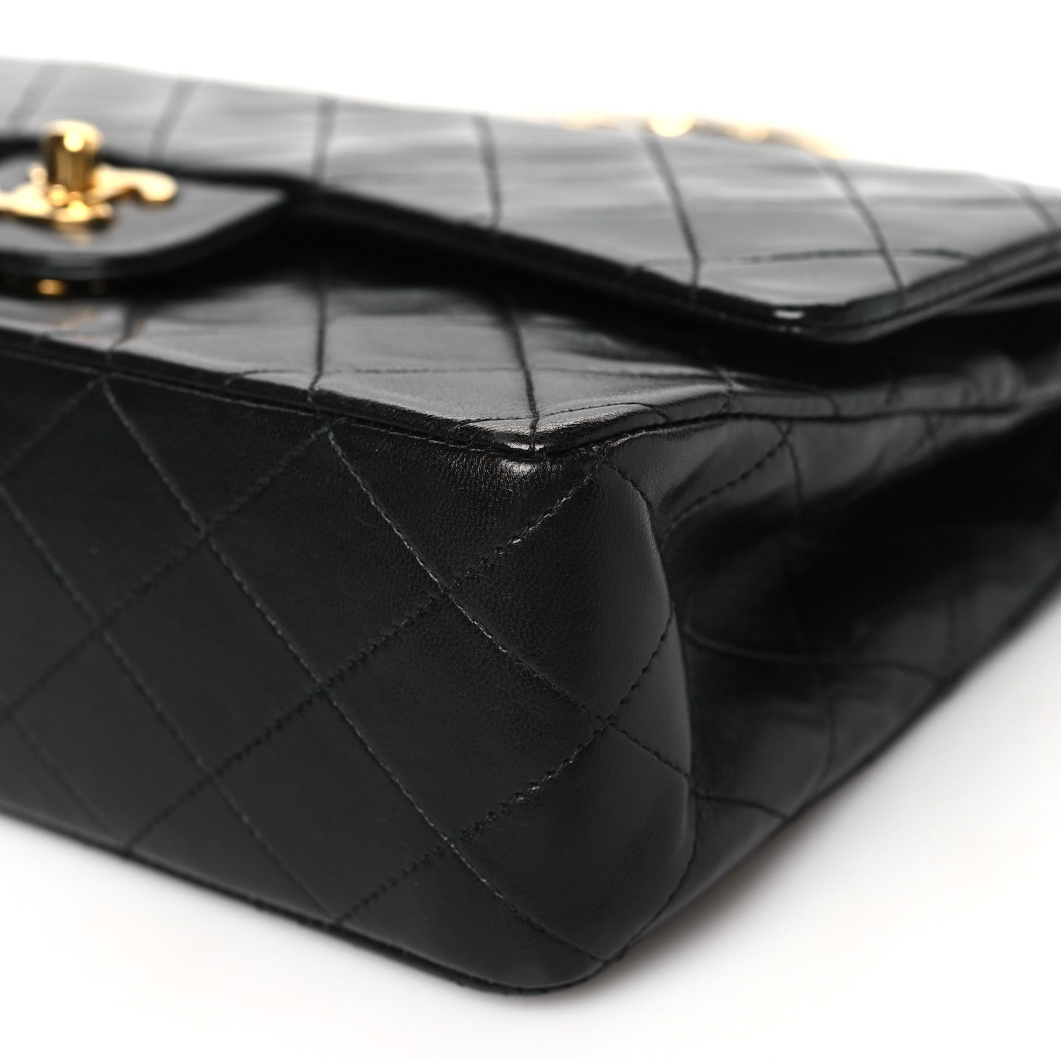 Chanel Lambskin Quilted Medium Double Flap Black 18 of 19