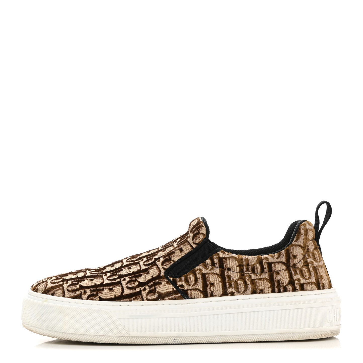 Velvet Oblique Womens Solar Slip On Sneakers 39 Bronze