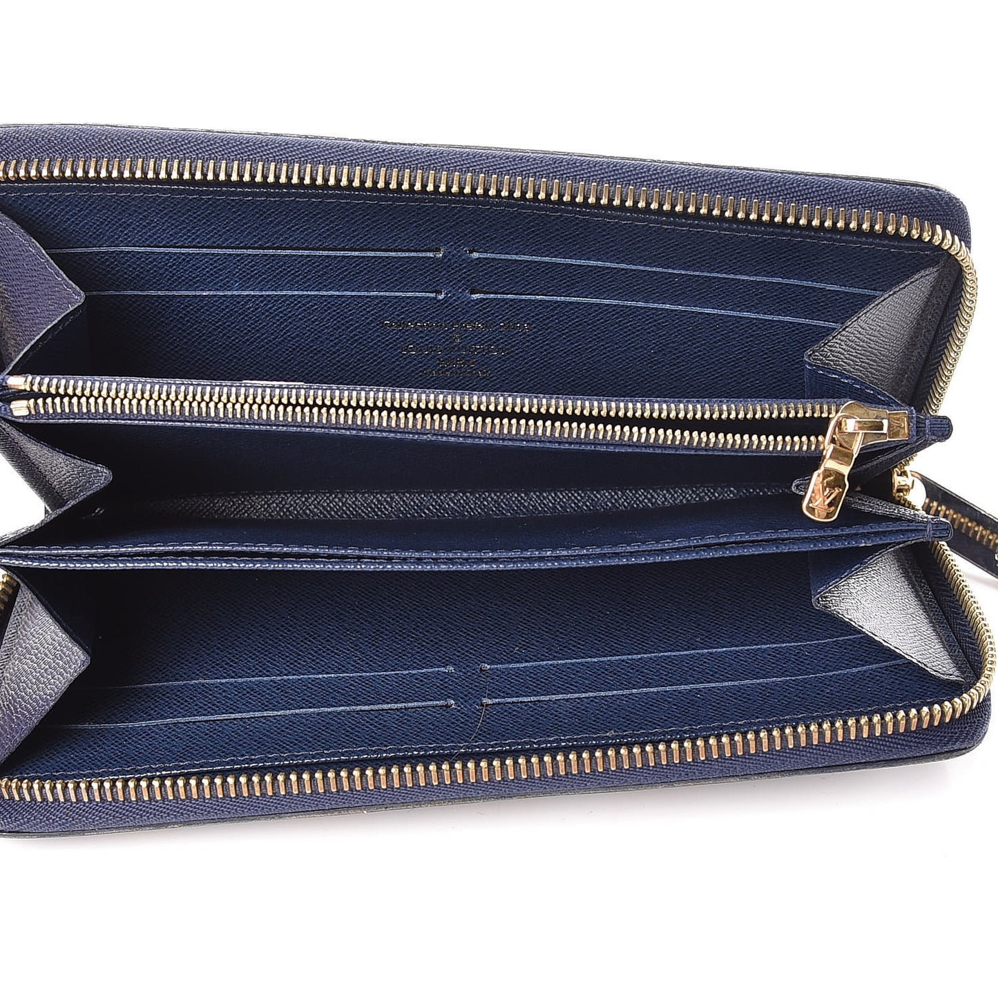 Damier Paillettes Zippy Wallet Blue