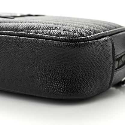 Saint Laurent Grain De Poudre Matelasse Monochrome Monogram Mini Lou Camera Bag Black 10 of 11