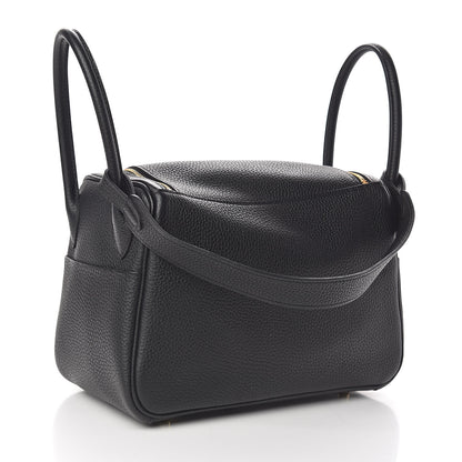 Hermes Taurillon Clemence Lindy 26 Black 3 of 11