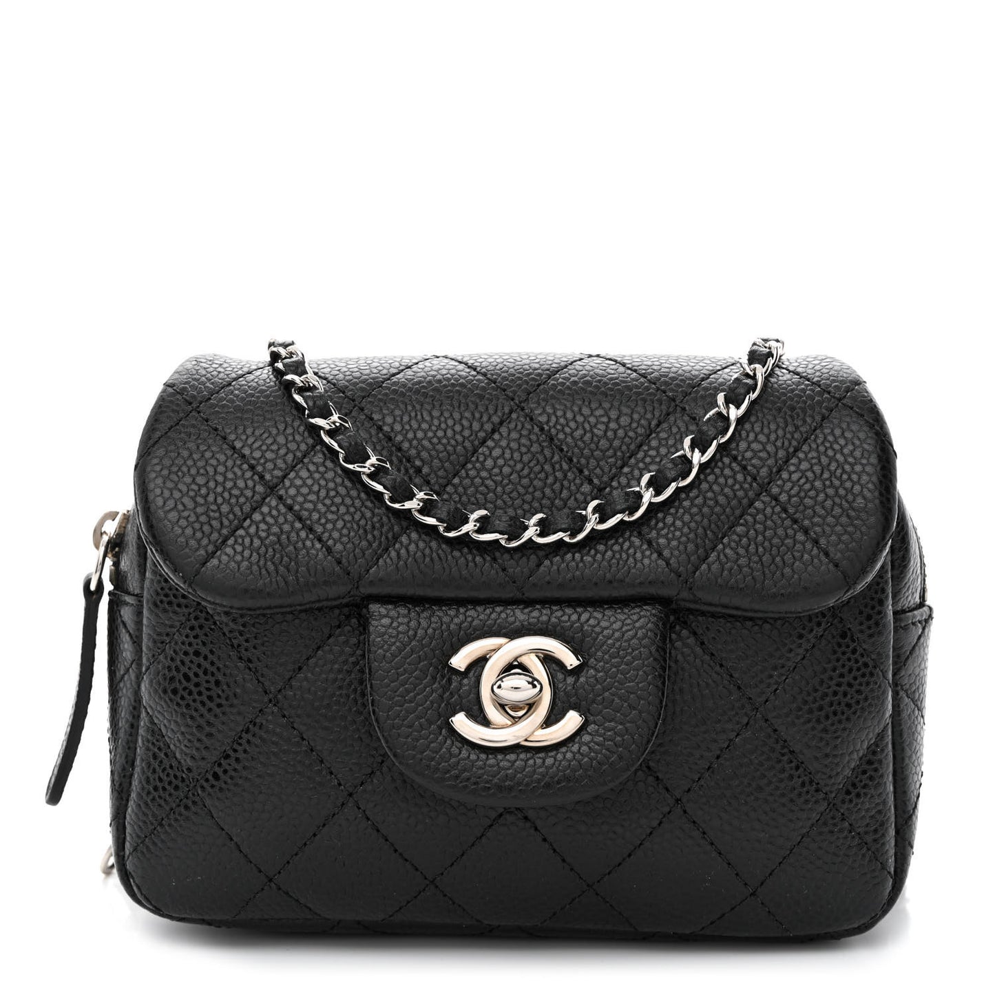 Caviar Quilted New Mini Flap Black