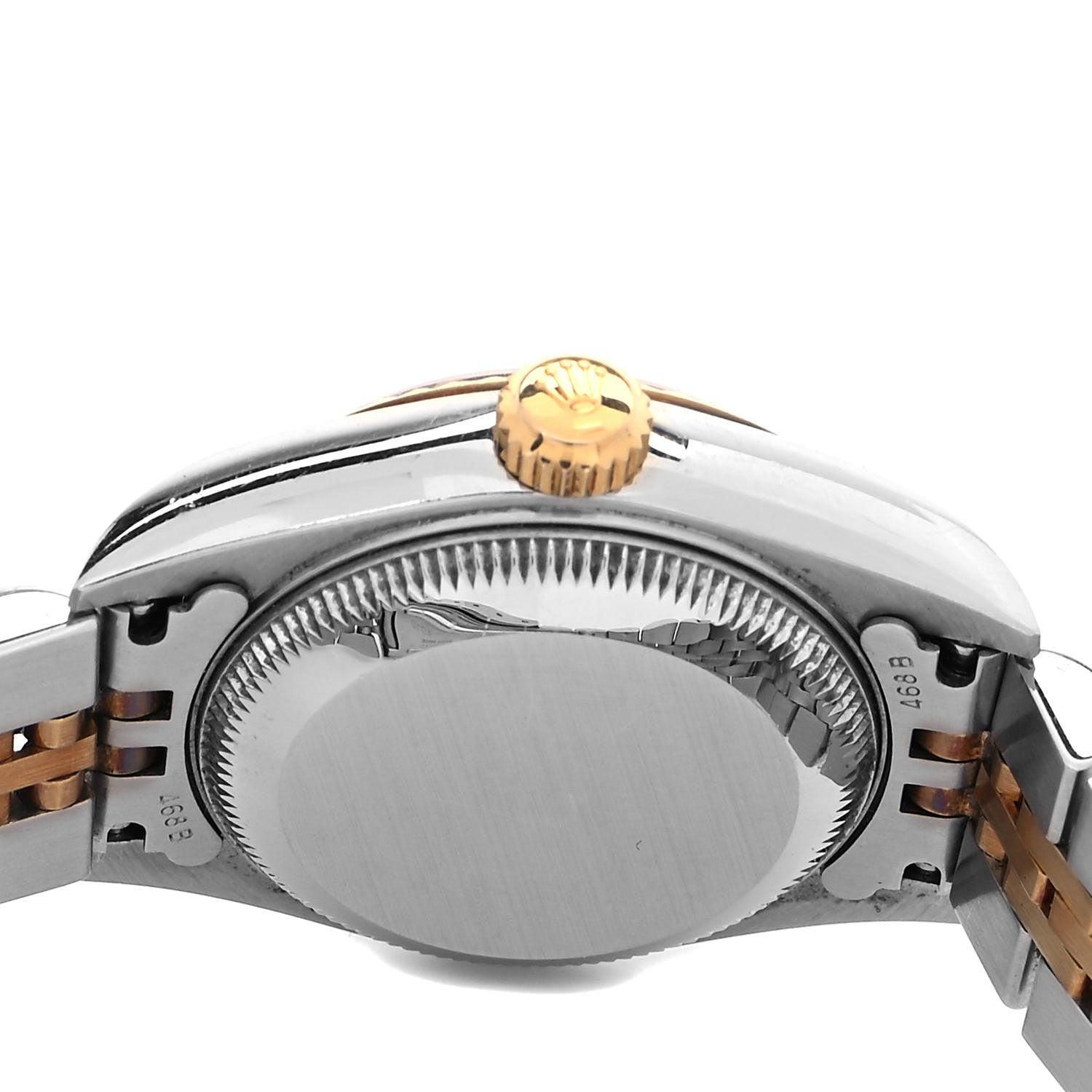 Rolex Stainless Steel 18K Yellow Gold Diamond 26mm Oyster Perpetual Datejust Watch Blue Gradient 79173 4 of 4