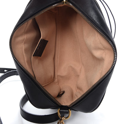 Gucci Calfskin Matelasse Small GG Marmont Chain Shoulder Bag Black 5 of 10
