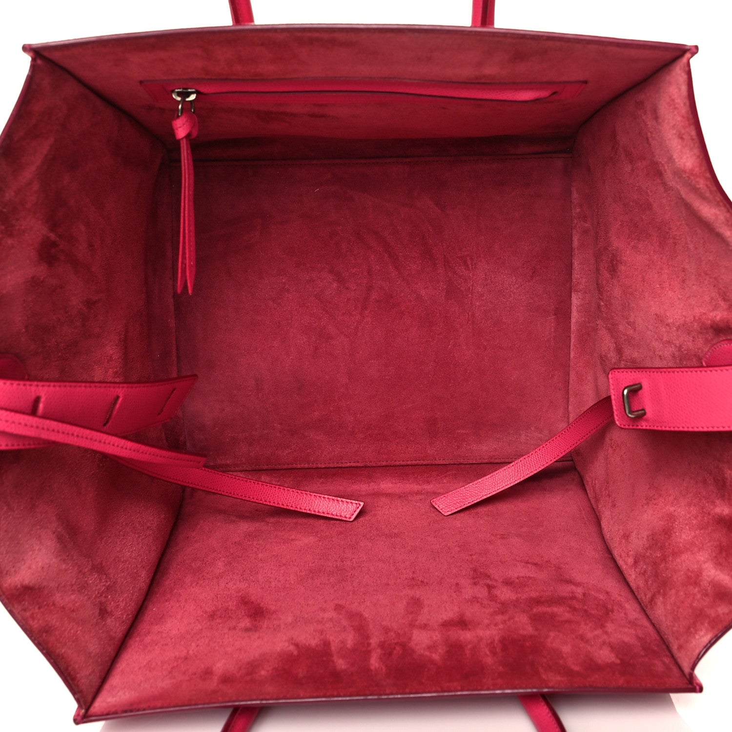 Celine Grained Calfskin Medium Phantom Luggage Fuchsia 5 of 14