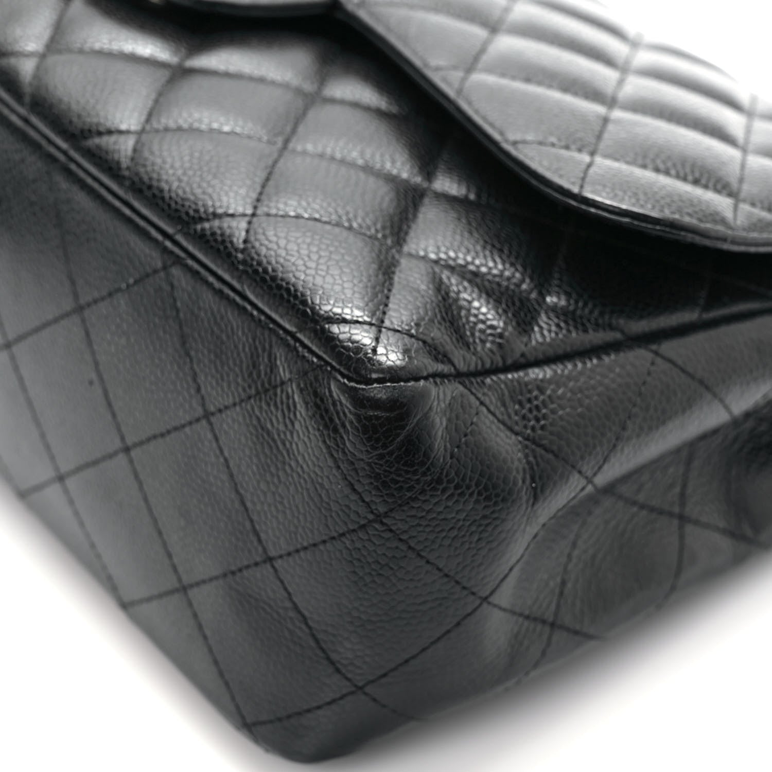 Chanel Caviar Quilted Jumbo Double Flap Black 12 of 15