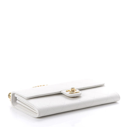 Chanel Lambskin Quilted Chic Pearls Clutch With Chain White 4 of 11