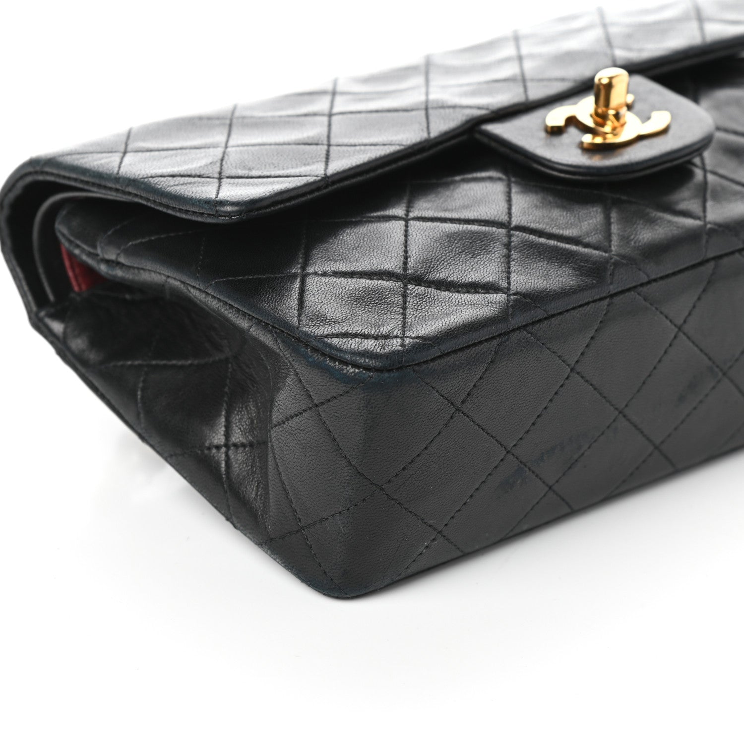 Chanel Lambskin Quilted Small Double Flap Black 10 of 11