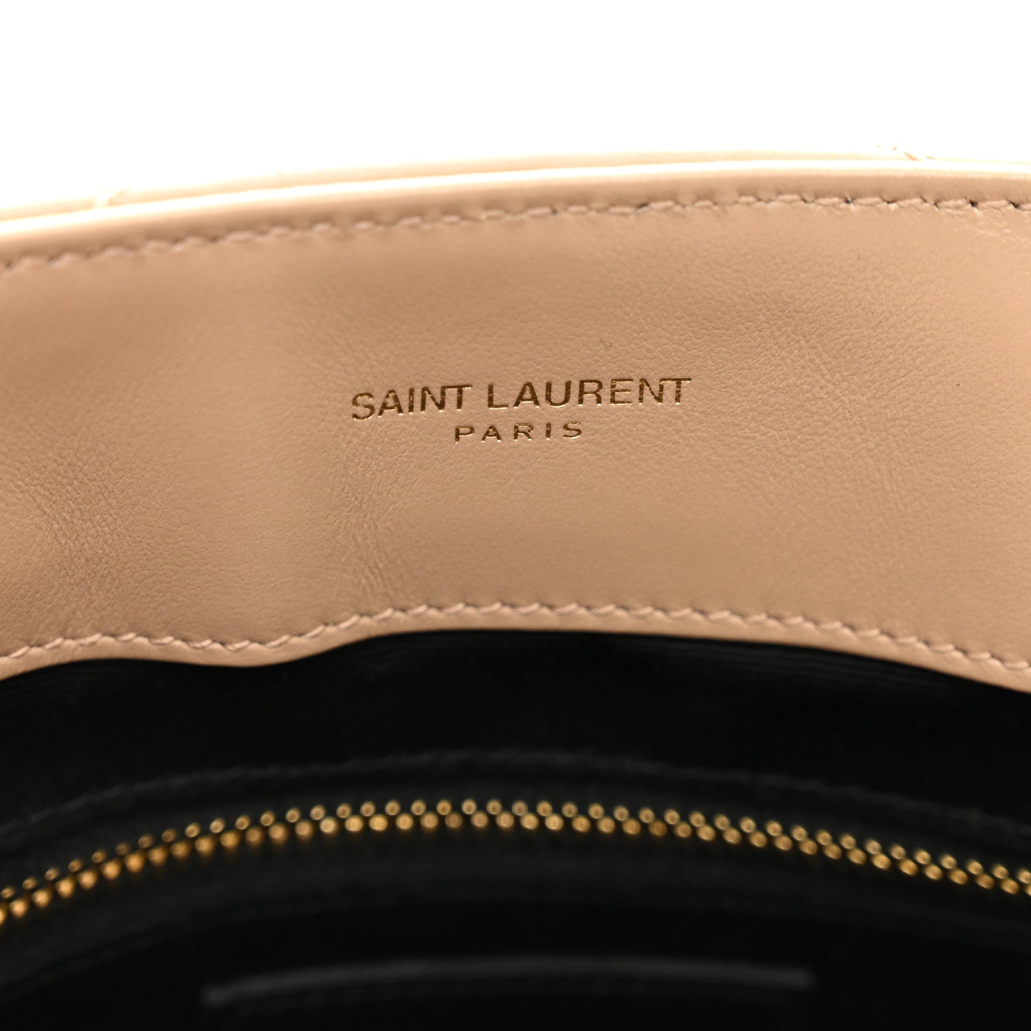 Saint Laurent Calfskin Y Quilted Monogram Medium Loulou Chain Satchel Dark Beige 8 of 10