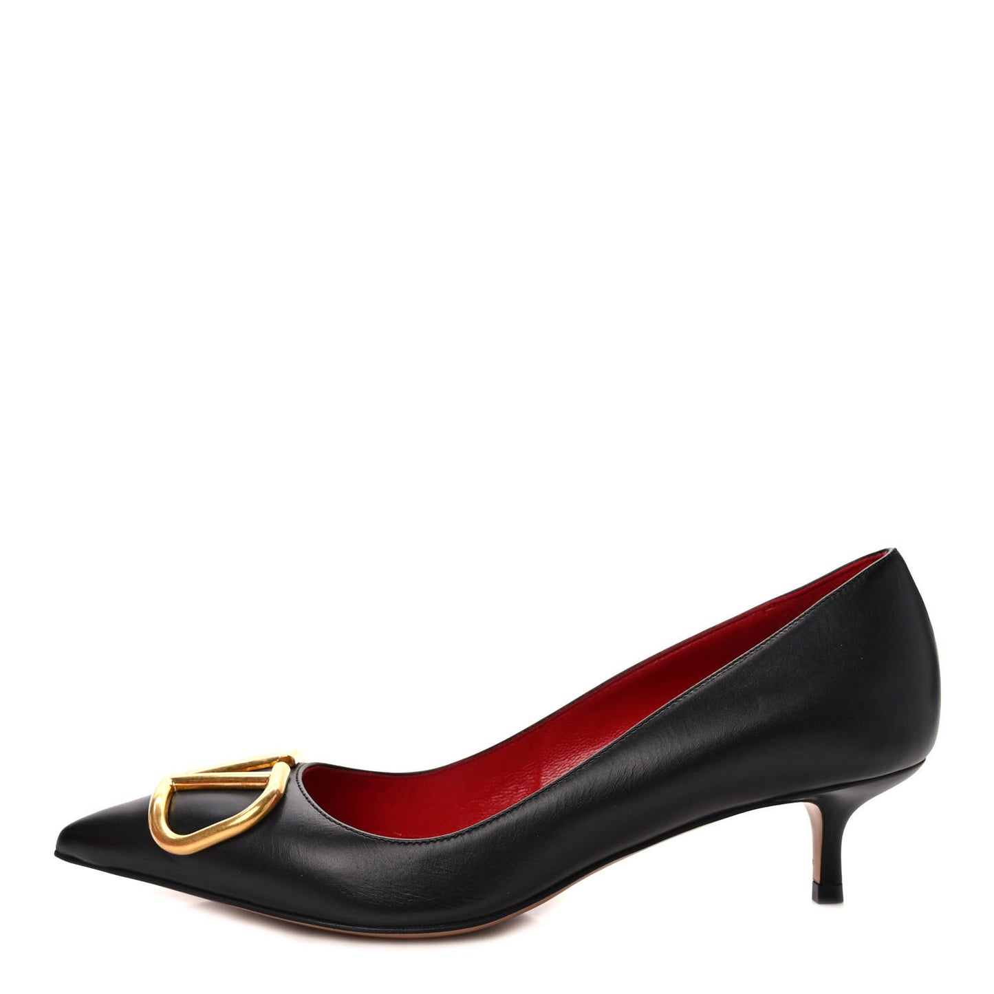 Calfskin Vlogo 45mm Pumps 37 Black