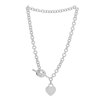 Tiffany Sterling Silver Heart Tag Toggle Necklace 2 of 4