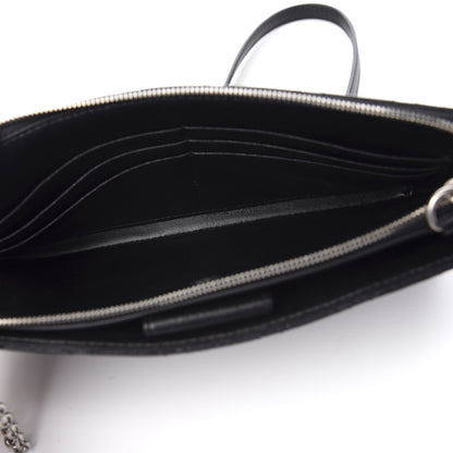 Mulberry Shiny Buffalo Quilted Plaque Wallet on Chain Black 4 of 9