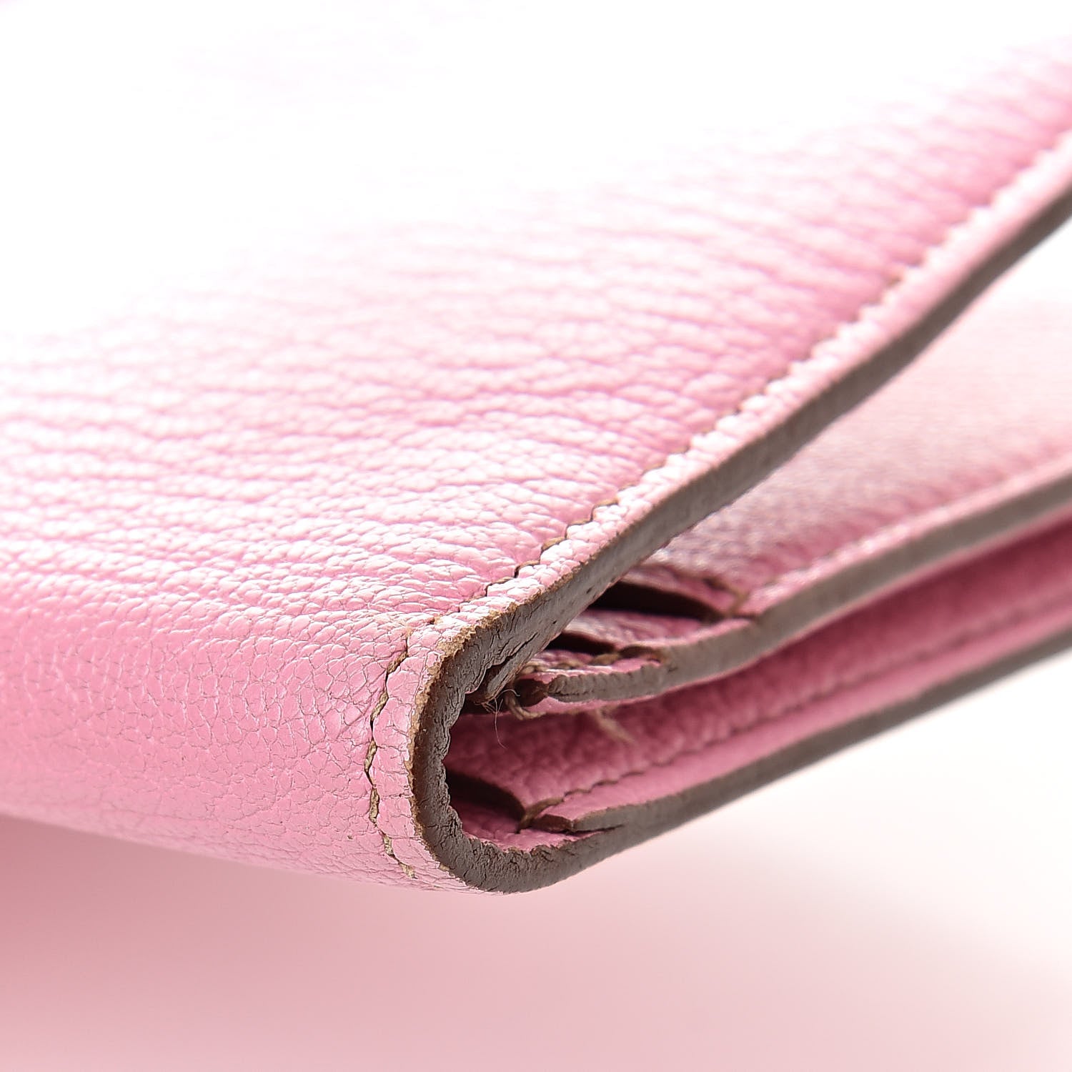 Hermes Chevre Mysore Bearn Gusset Wallet 5P Pink 9 of 12