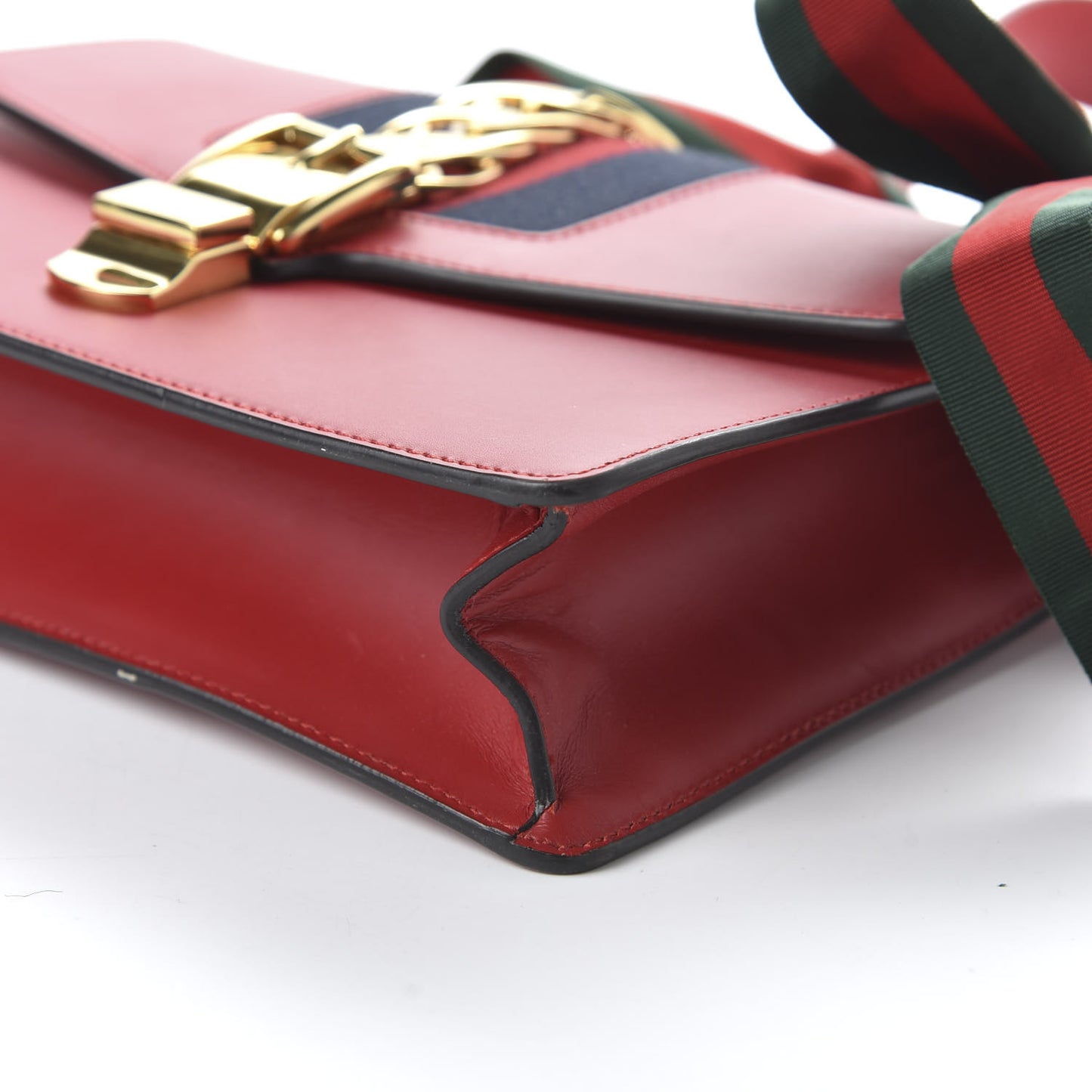 Calfskin Small Sylvie Shoulder Bag Hibiscus Red