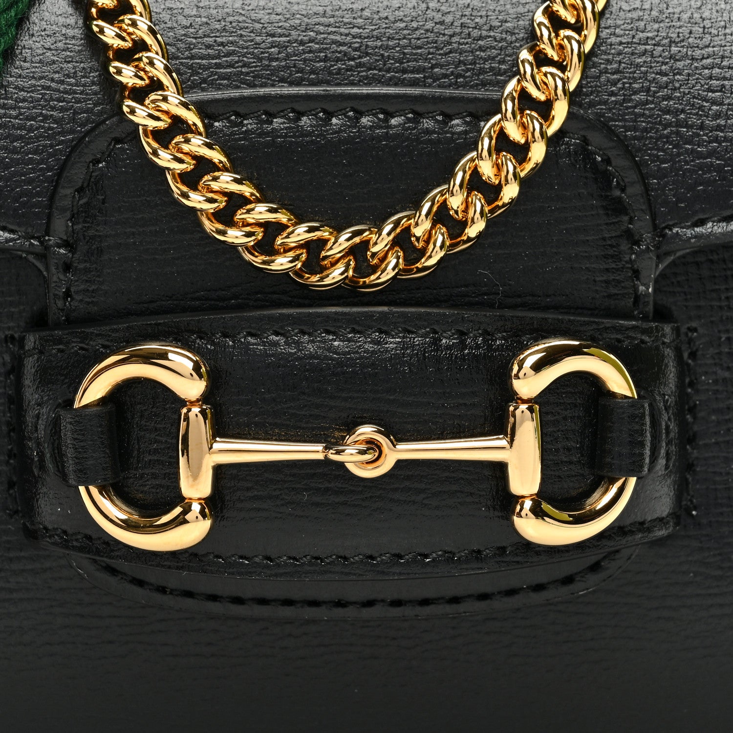 Gucci Azalea Calfskin Web Horsebit 1955 Wallet On Strap Black 8 of 11