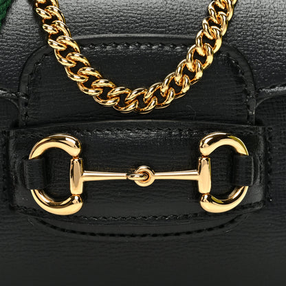 Gucci Azalea Calfskin Web Horsebit 1955 Wallet On Strap Black 8 of 11