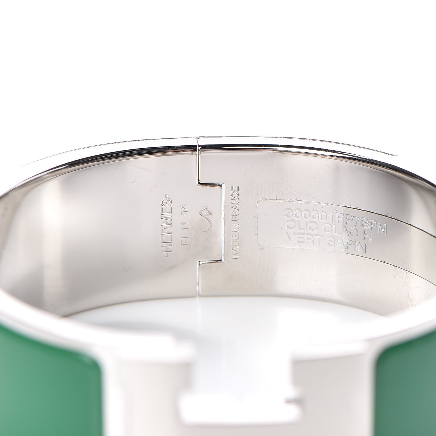 Hermes Enamel Wide Clic Clac H Bracelet PM Vert Sapin 5 of 5