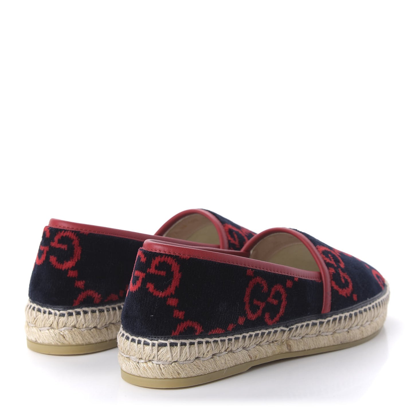 Terry Cloth GG Monogram Espadrilles 38 Blue Red