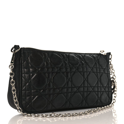 Christian Dior Lambskin Cannage Lady Dior Pochette Black 2 of 8