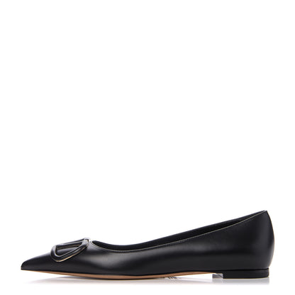 Valentino Garavani Nappa Vlogo Flats 37.5 Black 1 of 9