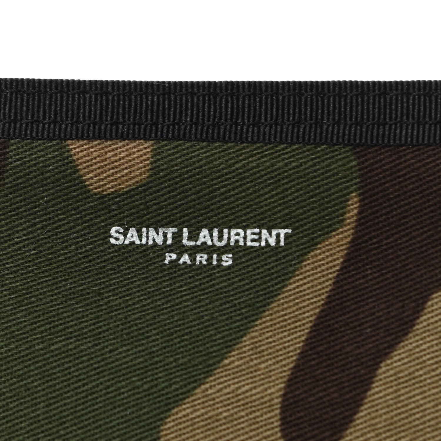 Saint Laurent Nylon Camouflage Buffalo Compact Wallet Kaki Black 6 of 7