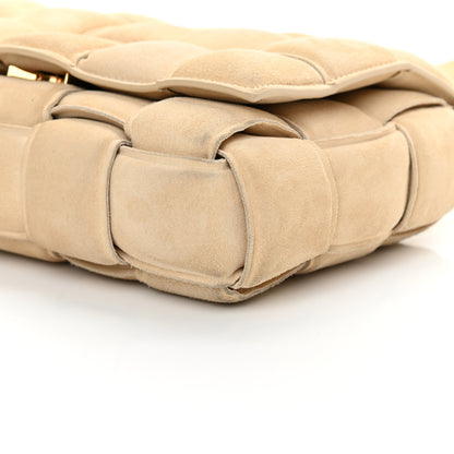 Bottega Veneta Suede Calfskin Maxi Intrecciato Padded Cassette Crossbody Bag Sand 10 of 12
