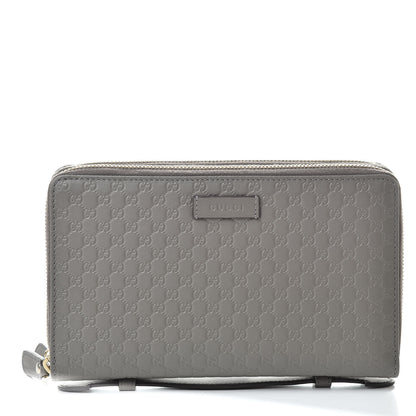 Gucci Soft Microguccissima Zip Around Top Handle Travel Wallet Loess 1 of 9
