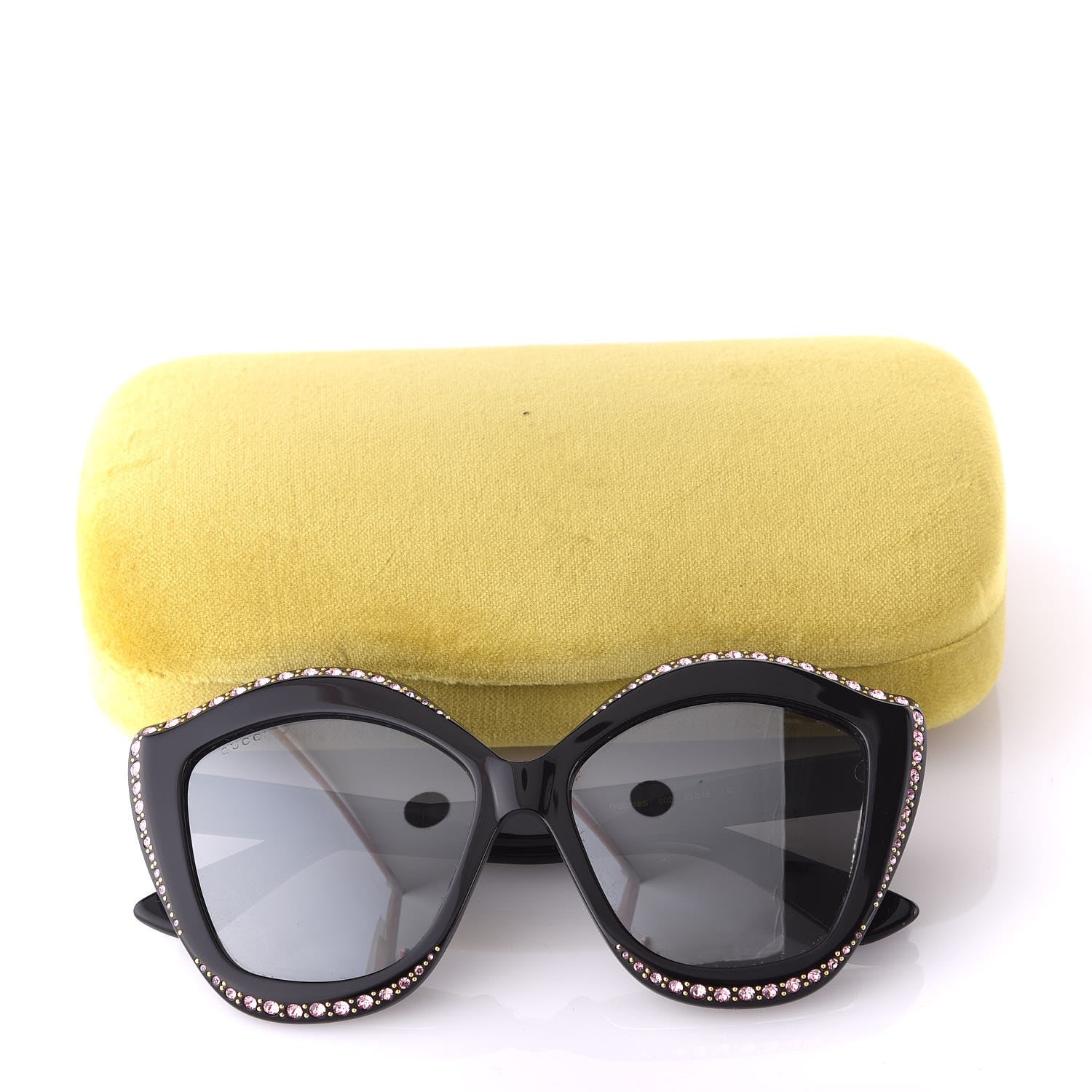 Gucci Crystal Cat Eye GG0118S Sunglasses Black 6 of 6
