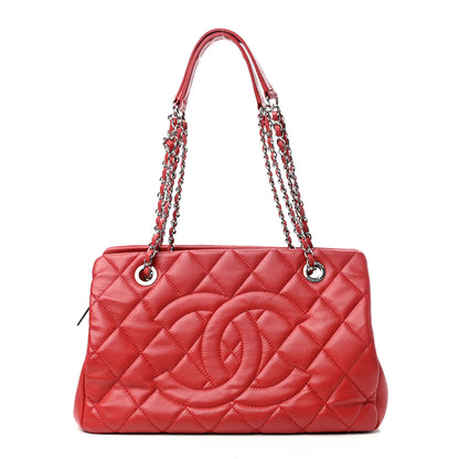 Chanel Caviar Quilted Timeless CC Shopping Tote Red 1 of 10