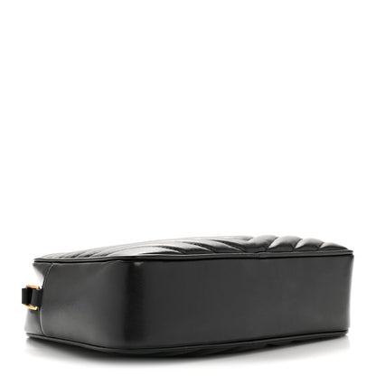 Saint Laurent Calfskin Matelasse Monogram Lou Camera Bag Black 4 of 13