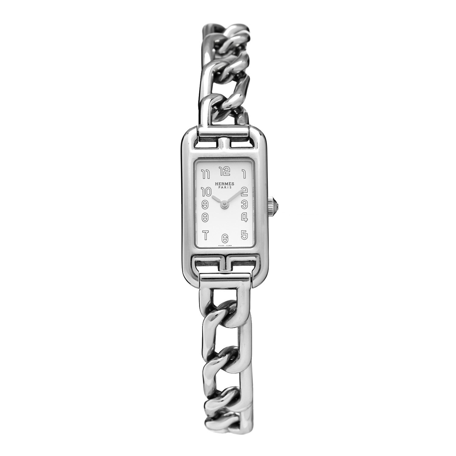 Hermes Stainless Steel 17mm Nantucket Quartz Watch 1 of 5
