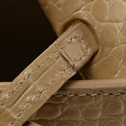 Saint Laurent Calfskin Crocodile Embossed Baby Sac De Jour Nude 11 of 11